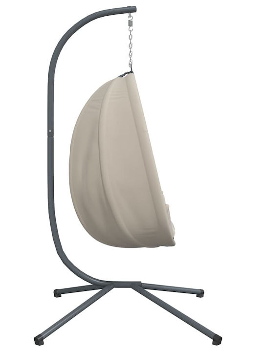 Fabric Swing Nest with Stand Beige with 150kg Maximum Weight Capacity L104xW100xH193cm