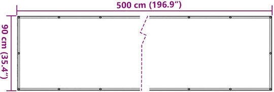 vidaXL Shade Divider Beige in Roll with PVC Coating 0.9x5m