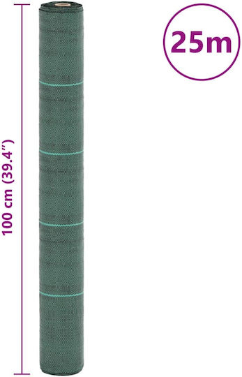 vidaXL 4005250 Ground Cover Fabric 60gr/m² 1x25m Green