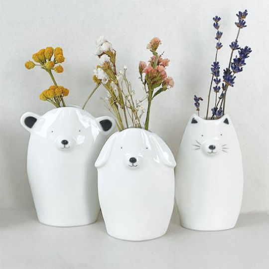 Synchronia Glass Vase White