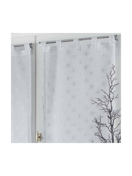 Window Curtain With Tab Top L-c Damina White 60x90cm