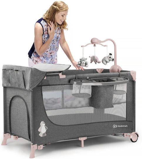 Kinderkraft Παρκοκρέβατο 2 Επιπέδων 126x76cm Kinderkraft Παρκοκρέβατο 2 Επιπέδων 126x76cm