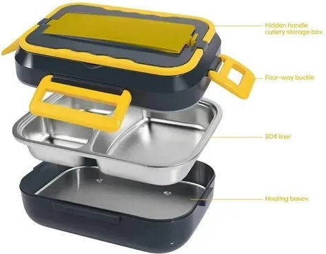 Inox Electric Lunch Box Blue 1500ml