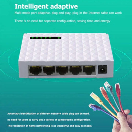 Andowl JH01 Negestionat L2 Switch cu 5 Porturi Gigabit (1Gbps) Ethernet