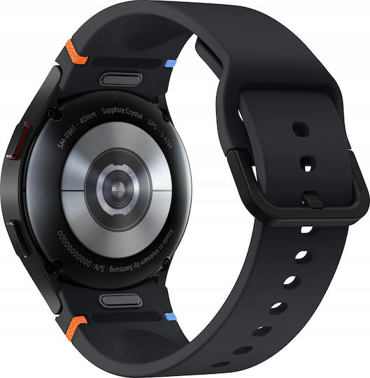 Samsung Galaxy Watch FE Aluminium 40mm Αδιάβροχο με Παλμογράφο (Μαύρο)