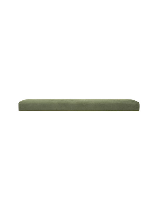 Bench Stool With Storage Space Upholstered In Velvet Lilou Khaki 76x38x38cm
