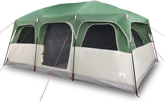 Family Tent for 9 People Waterproof Green