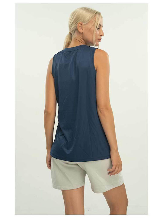 4F Women's Athletic Blouse Sleeveless Blue