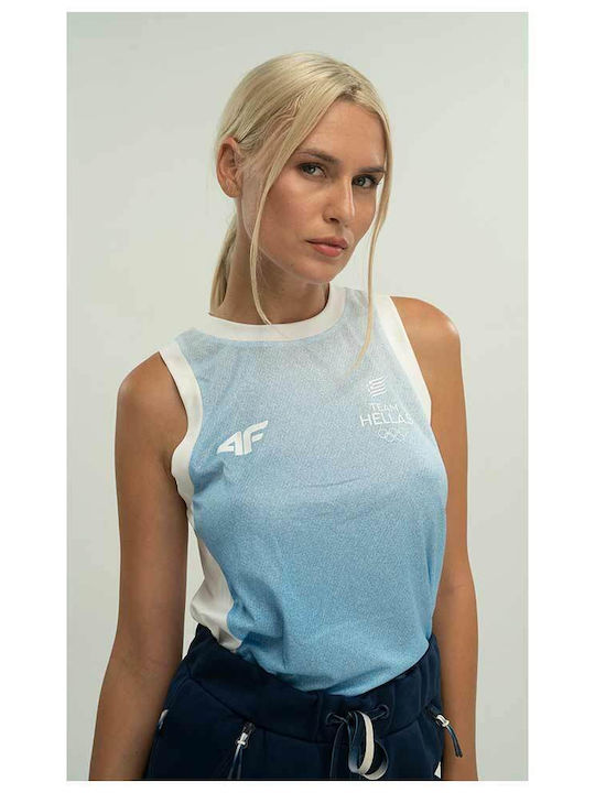 Women's Athletic Blouse Sleeveless Turquoise