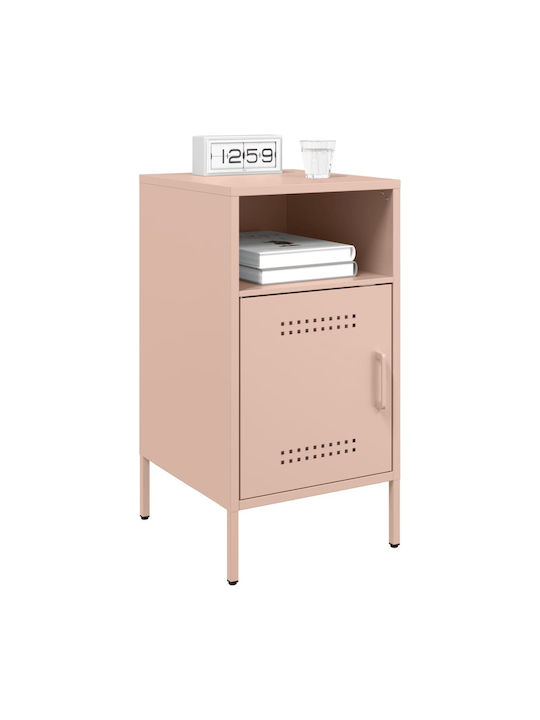 Noptiere Metalice Roz 2buc 36x39x68cm