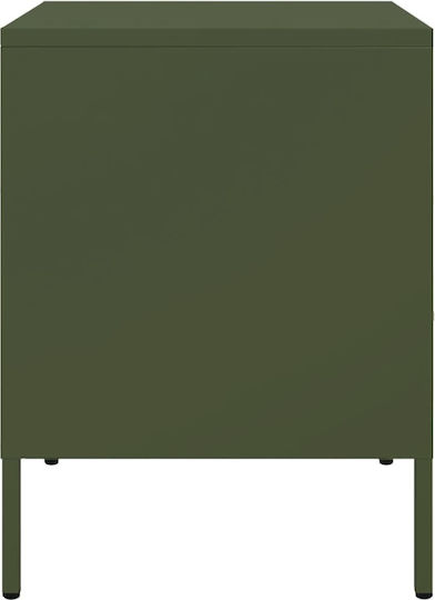 Metal Bedside Tables Green Set of 2 36x39x50.5cm