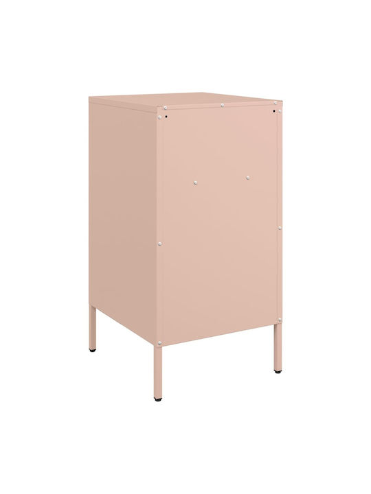 Noptiere Metalice Roz 2buc 36x39x68cm