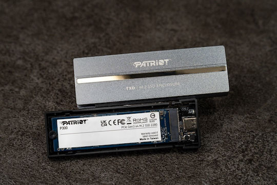 Patriot Case for Hard Drive M.2 SATA III with Connection Type-C Gray