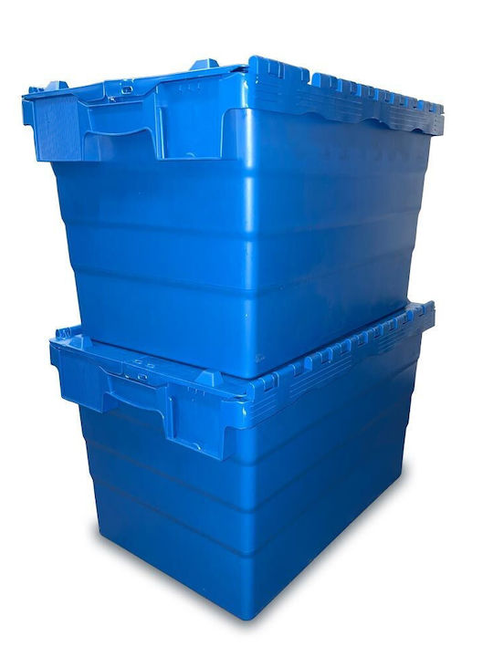 Green City International Plastic Storage Box with Lid Blue 33lt 1pcs