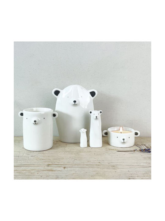 Synchronia Decorative Bear made of Porcelain 9x6x9cm 1pcs