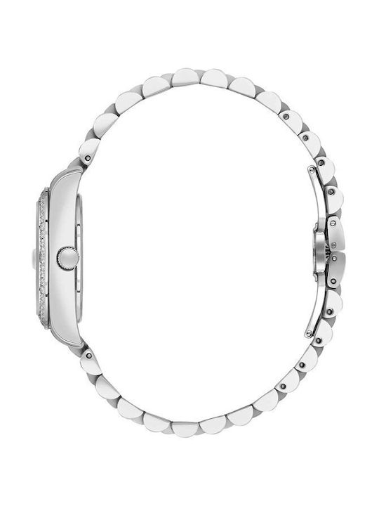 Beverly Hills Polo Club Crystals Watch with Silver Metal Bracelet