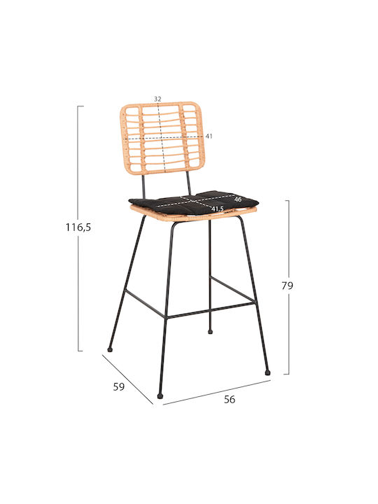 Σκαμπό Μπαρ Rattan Allegra Σκαμπό Μπαρ Rattan Allegra
