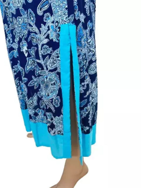 Platinum Fashion Women's Maxi Caftan Beachwear Blue