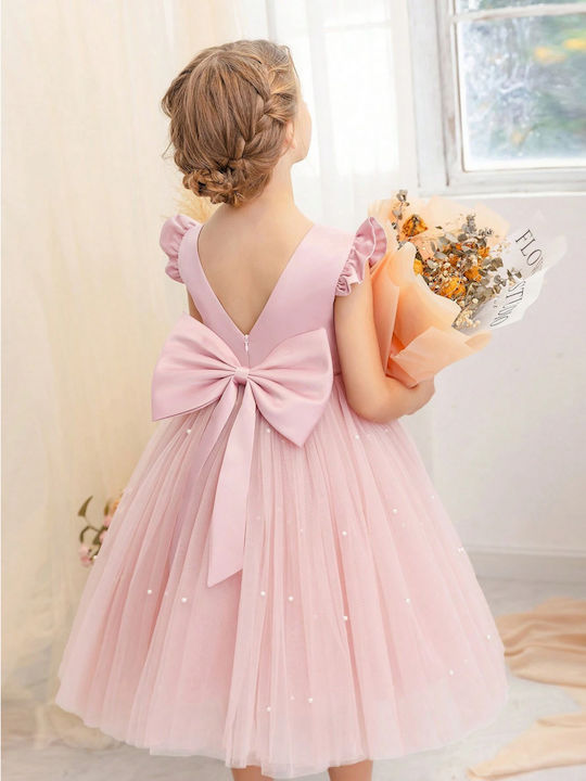 Children's Dress Sleeveless Tulle Soft Pink