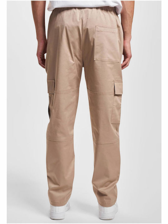 Def Pantaloni pentru bărbați Elastice cu Croială Dreaptă Beige