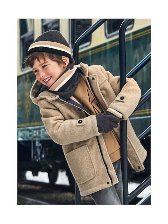 Mayoral Kids Coat Montgomery with Hood Cinnamon