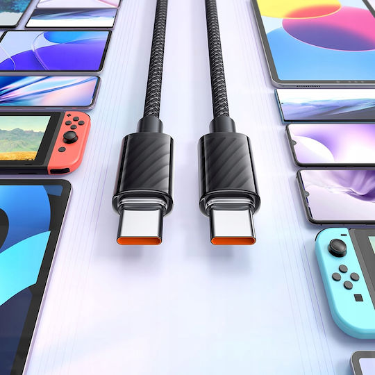 Mcdodo Плетена USB-A към Lightning кабел 100W Лилав 1.2м (CA-3652)