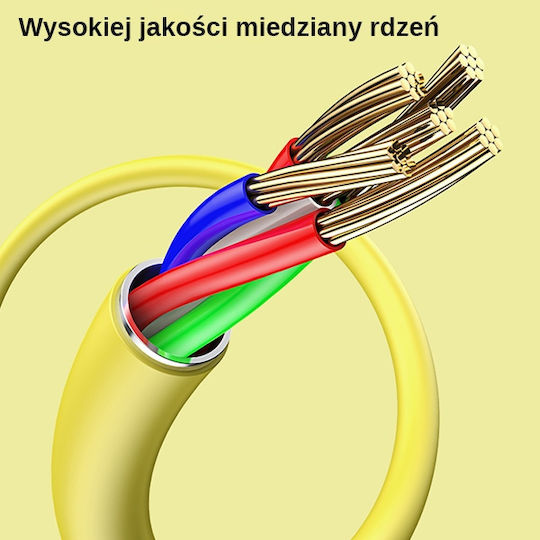 Usams SJ434 USB-A to Lightning Cable Yellow 1m (SJ434USB03)