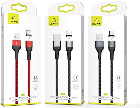 Usams US-SJ326 U28 Magnet detasabil USB-A la Cablu Lightning Negru 1m (SJ326USB03)