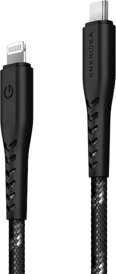 Energea C94 Braided USB-C to Lightning Cable Μαύρο 1.5m
