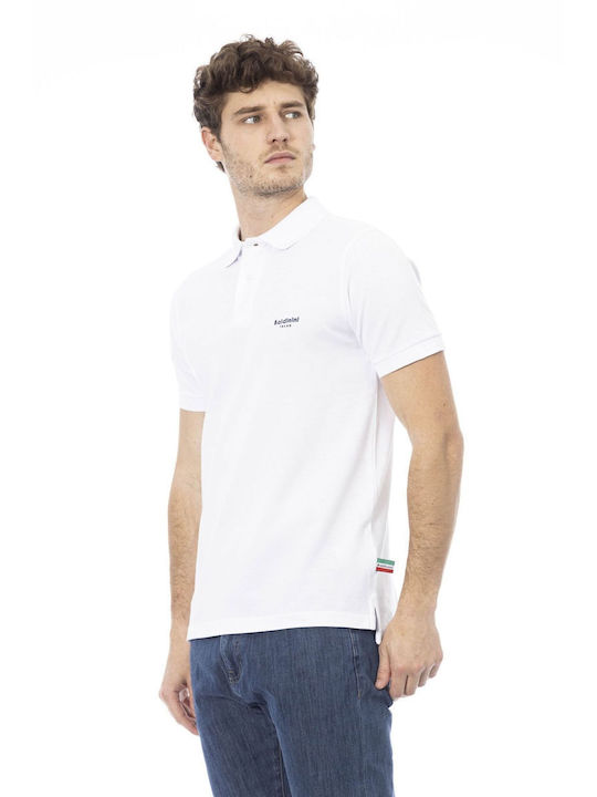 Baldinini Herren Kurzarmshirt Polo Weiß