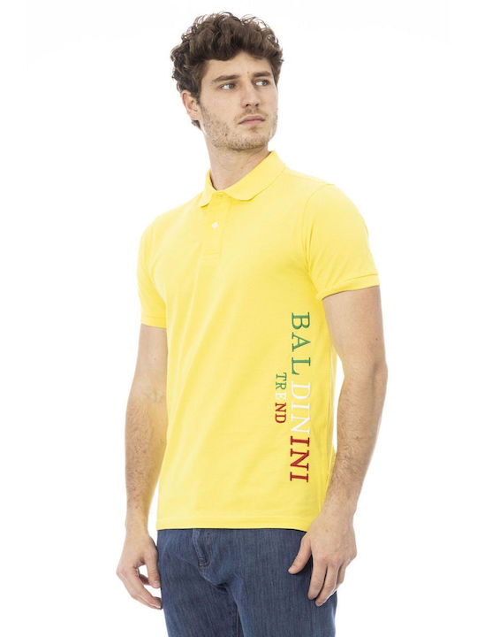 Baldinini Herren Kurzarmshirt Polo Gialloyellow