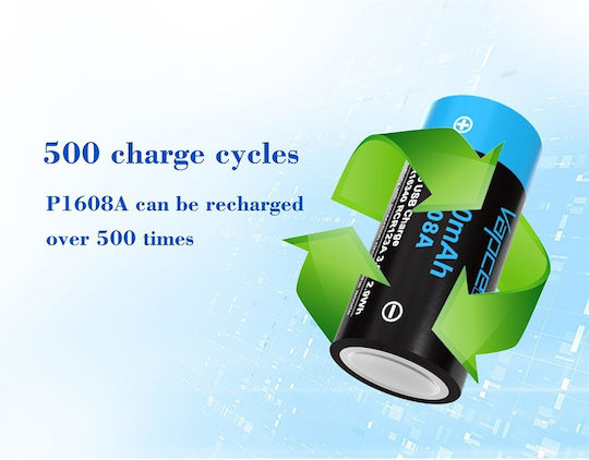 Vapcell Επαναφορτιζόμενη Μπαταρία 16340 800mAh 3.6V 1τμχ