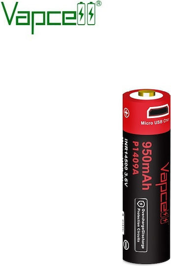 Vapcell Wiederaufladbare Batterie 14500 950mAh 3.6V 1Stück