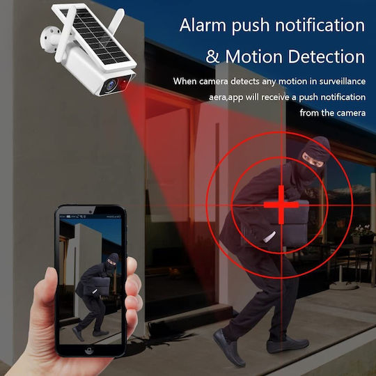 IP Surveillance Camera Wi-Fi Full HD 1080p Waterproof Battery Powered with Two-Way Communication