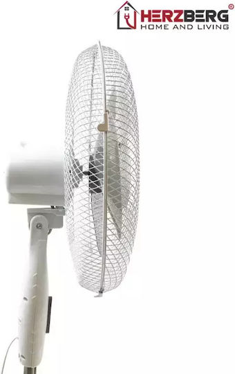 Herzberg Ανεμιστήρας Ορθοστάτης 45W Λευκός