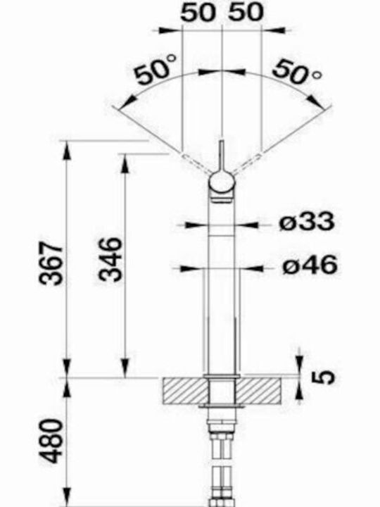 Blanco Vonda Kitchen Faucet Counter Chrome