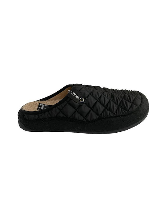 Verbenas Earth Savena-picos Men's Slipper Black