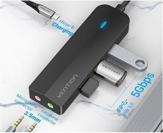 Vention USB 3.0 Hub 3 Anschlüsse mit USB-C Verbindung