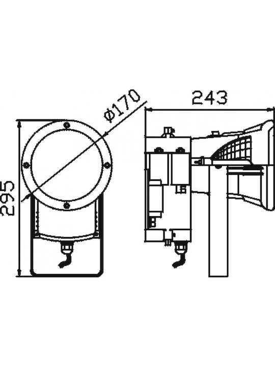 DIL Wall-Mounted Outdoor Floodlight G12 IP55