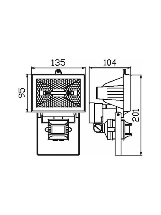 DIL Waterproof Black Spotlight