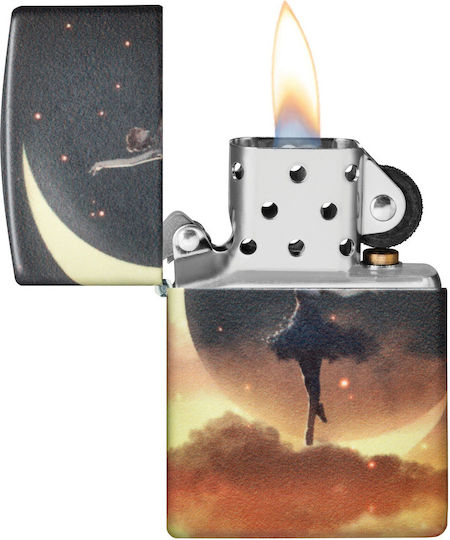 Zippo 48781 Дизайн Балерина на Луната Стомана Черен