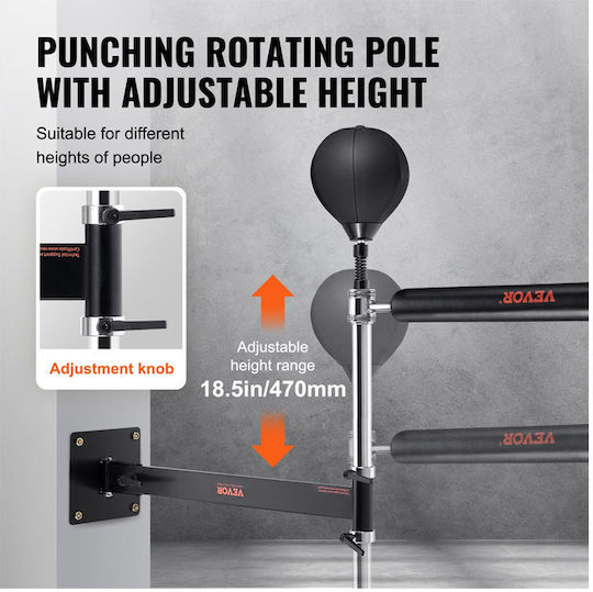 Wall-Mounted Rotating Rod Boxing Pear Gloves 735 X 230 X 175 Mm Vevor Qjdxlbgsqjdco20btv0