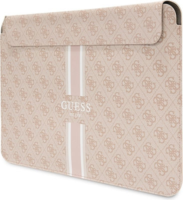 Guess PU 4G Printed Stripes Θήκη για Laptop 16" σε Ροζ χρώμα