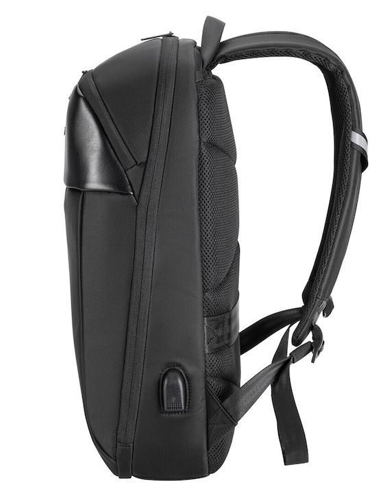 Modecom Active Τσάντα Πλάτης για Laptop 15.6" με Θύρα USB σε Μαύρο χρώμα