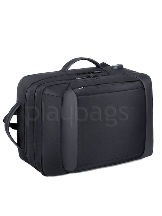 Playbags Collection Wasserdicht Tasche Rucksack für Laptop 15.6" in Schwarz Farbe