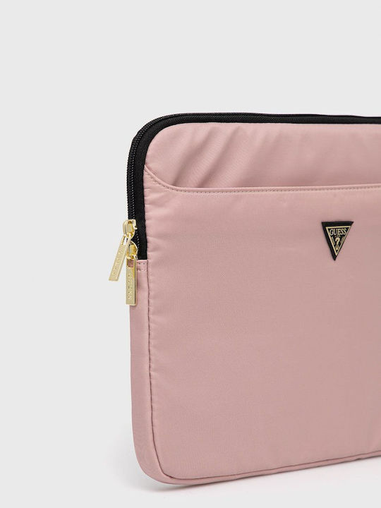 Guess Nylon Triangle Logo Geantă Husă pentru laptop 13" în culoarea Roz