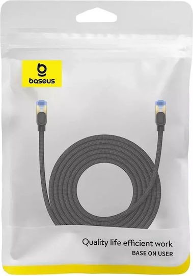 Baseus Direct Attach Copper Cat.7 (10Gbps) Καλώδιο Δικτύου Ethernet 5m Μαύρο