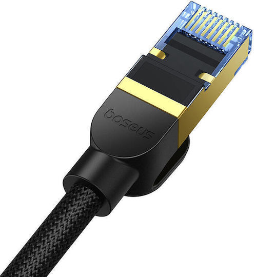 Baseus Direct Attach Copper Cat.7 (10Gbps) Καλώδιο Δικτύου Ethernet 5m Μαύρο