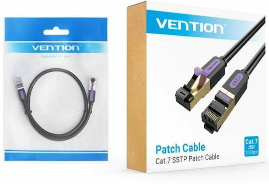 Vention S/FTP Cat.7 Ethernet Network Cable 3m Black 1pcs