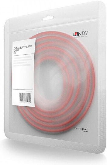 Lindy S/FTP Cat.6 Gigabit Ethernet Network Cable 1m Red